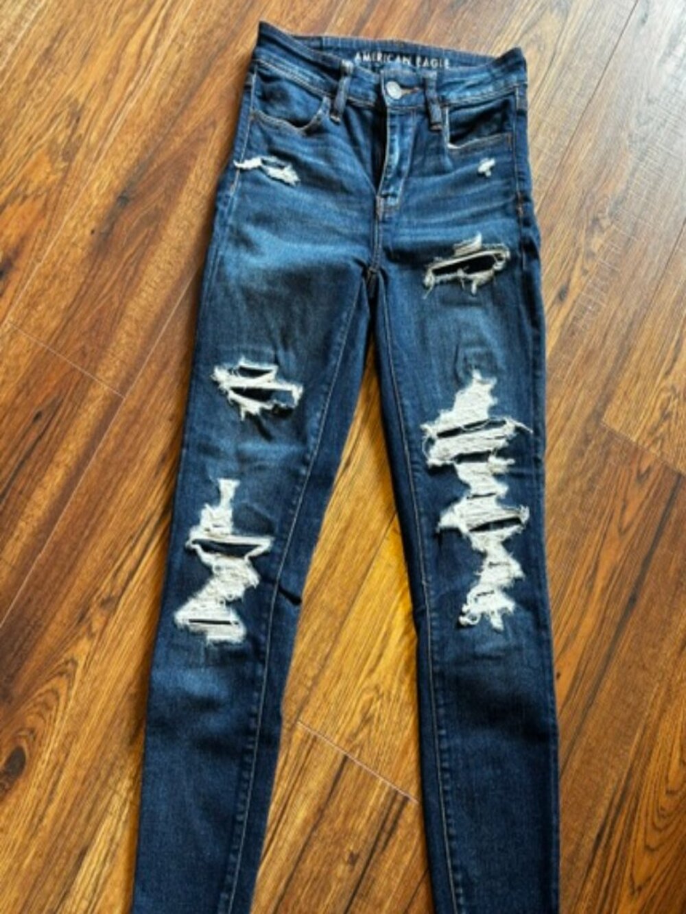 American Eagle ripped skinny jeans